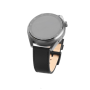 Fixed , Leather Strap with Quick Release 20mm for Smartwatch , Black