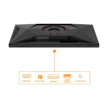 AOC , U27G4XM , 27 , Fast IPS , UHD , 16:9 , 160 Hz , 1 ms , 3840 x 2160 pixels , 1200 cd/m² , HDMI ports quantity 1 , Black