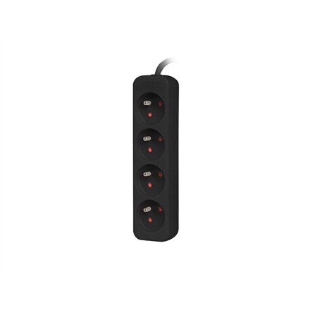 Lanberg , Power strip 1m 4x outlets for UPS system , PS0-04E-0100-IEC-BK , Sockets quantity 4