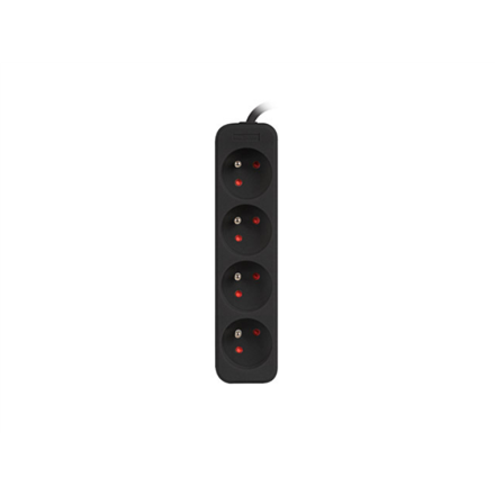 Power strip 1m 4x outlets for UPS system , PS0-04E-0100-IEC-BK , Sockets quantity 4