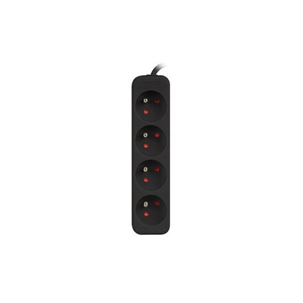 Lanberg , Power strip 1m 4x outlets for UPS system , PS0-04E-0100-IEC-BK , Sockets quantity 4