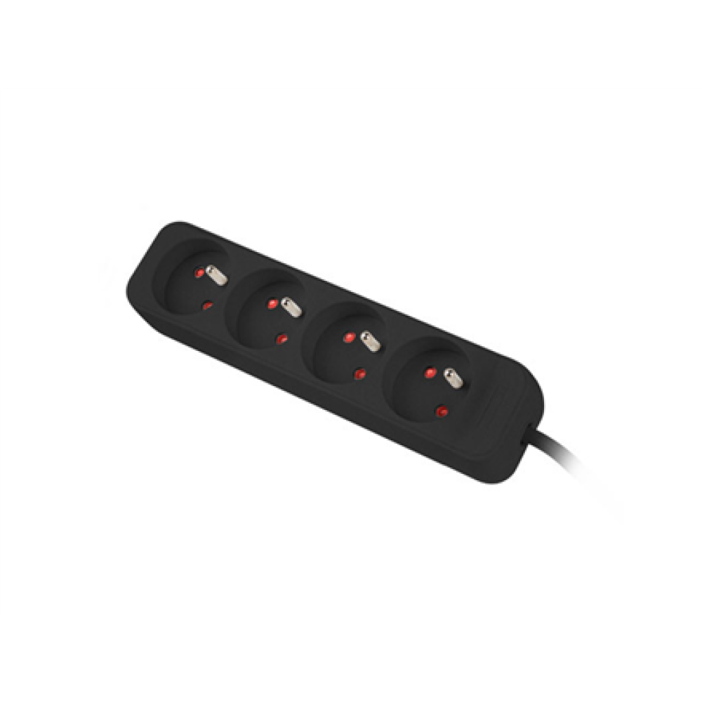 Power strip 1m 4x outlets for UPS system , PS0-04E-0100-IEC-BK , Sockets quantity 4