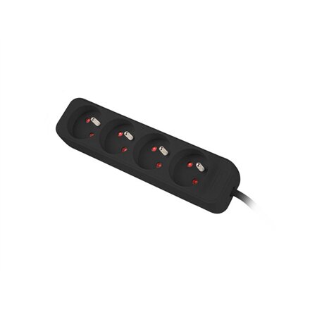 Lanberg , Power strip 1m 4x outlets for UPS system , PS0-04E-0100-IEC-BK , Sockets quantity 4