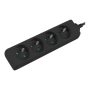 Power strip 1m 4x outlets for UPS system , PS0-04E-0100-IEC-BK , Sockets quantity 4