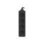 Power strip 1m 4x outlets for UPS system , PS0-04E-0100-IEC-BK , Sockets quantity 4