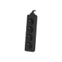 Power strip 1m 4x outlets for UPS system , PS0-04E-0100-IEC-BK , Sockets quantity 4
