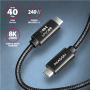 AXAGON Data and charging USB4 Gen 3x2 cable, 1 m , BUCM3-CM15AB , USB Type C - USB Type C