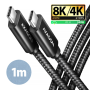 AXAGON Data and charging USB4 Gen 3x2 cable, 1 m , BUCM3-CM15AB , USB Type C - USB Type C
