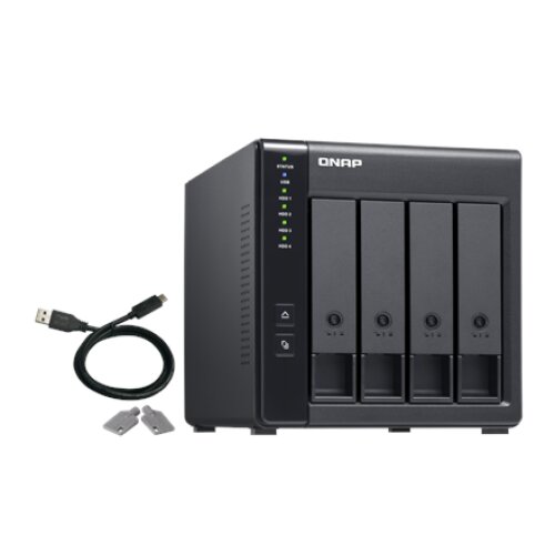 QNAP , 4-Bay , TR-004 , Up to 4 HDD/SSD Hot-Swap , Micro processor with hardware RAID