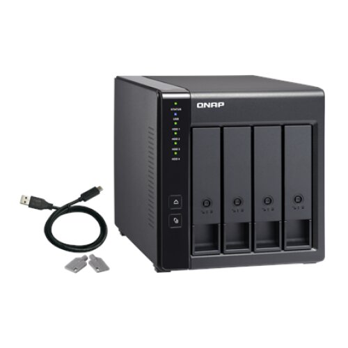 QNAP , 4-Bay , TR-004 , Up to 4 HDD/SSD Hot-Swap , Micro processor with hardware RAID