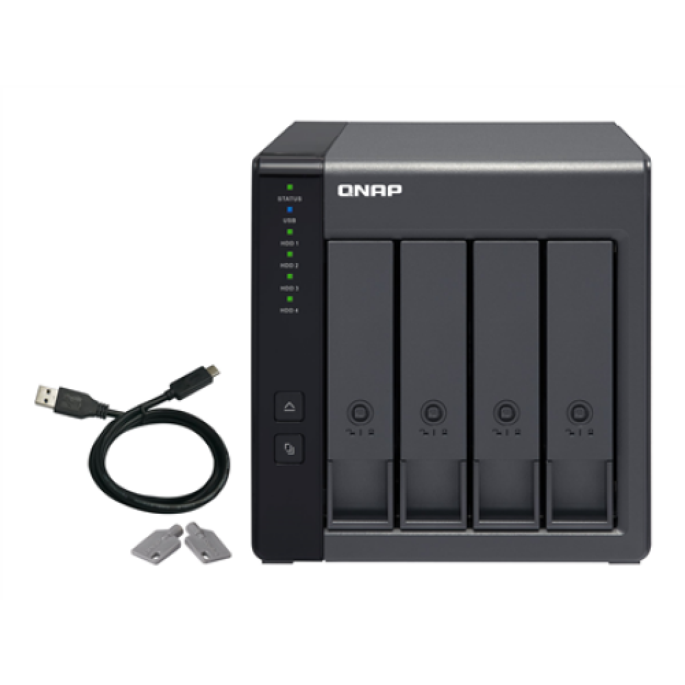 QNAP , 4-Bay , TR-004 , Up to 4 HDD/SSD Hot-Swap , Micro processor with hardware RAID
