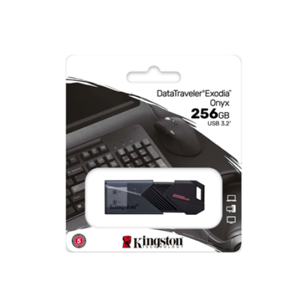 Kingston , DataTraveler , Exodia Onyx , 256 GB , USB 3.2 , Black