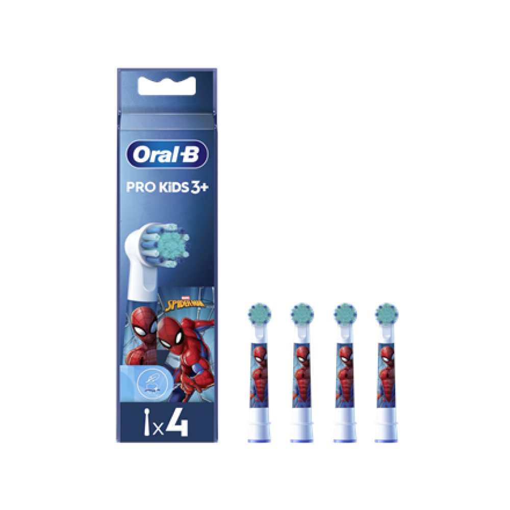 Oral-B Replacement Toothbrush Heads , EB10 4 refill Spiderman , Heads , For kids , Number of brush heads included 4