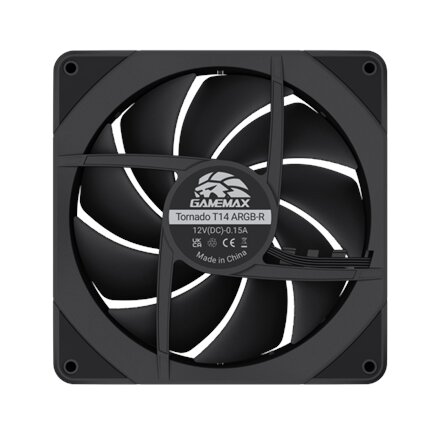 Gamemax Case Fan , TORNADO T12 ARGB-R , Black