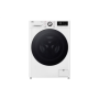 LG , Washing machine , F2WR709S2W , Energy efficiency class A-10% , Front loading , Washing capacity 9 kg , 1200 RPM , Depth 47.5 cm , Width 60 cm , LED , Steam function , Direct drive , Wi-Fi , White