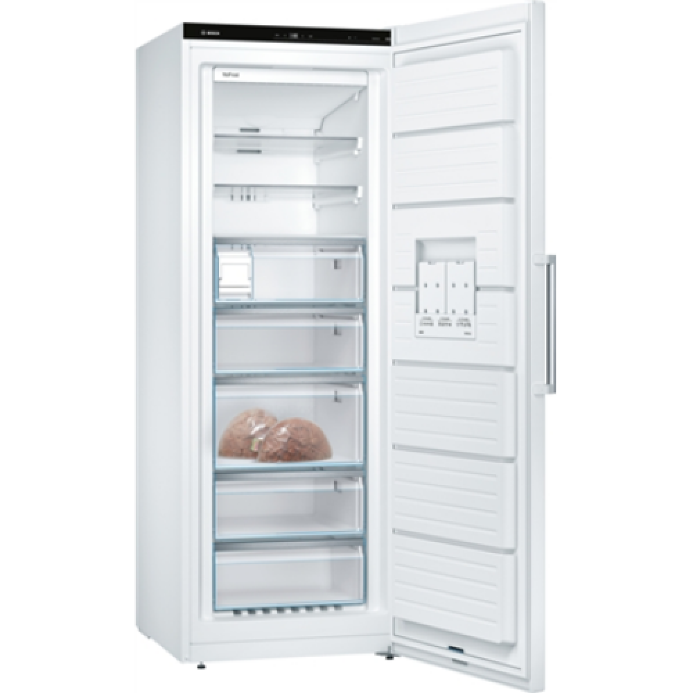 Bosch , GSN58AWDP Serie 6 , Freezer , Energy efficiency class D , Free standing , Upright , Height 191 cm , No Frost system , Total net capacity 366 L , Fridge net capacity L , White