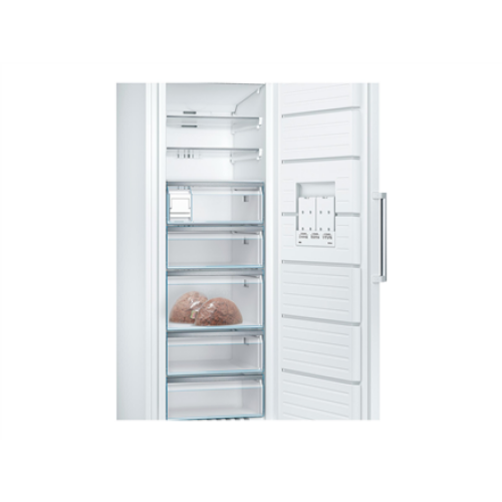 Bosch , GSN58AWDP Serie 6 , Freezer , Energy efficiency class D , Free standing , Upright , Height 191 cm , No Frost system , Total net capacity 366 L , Fridge net capacity L , White