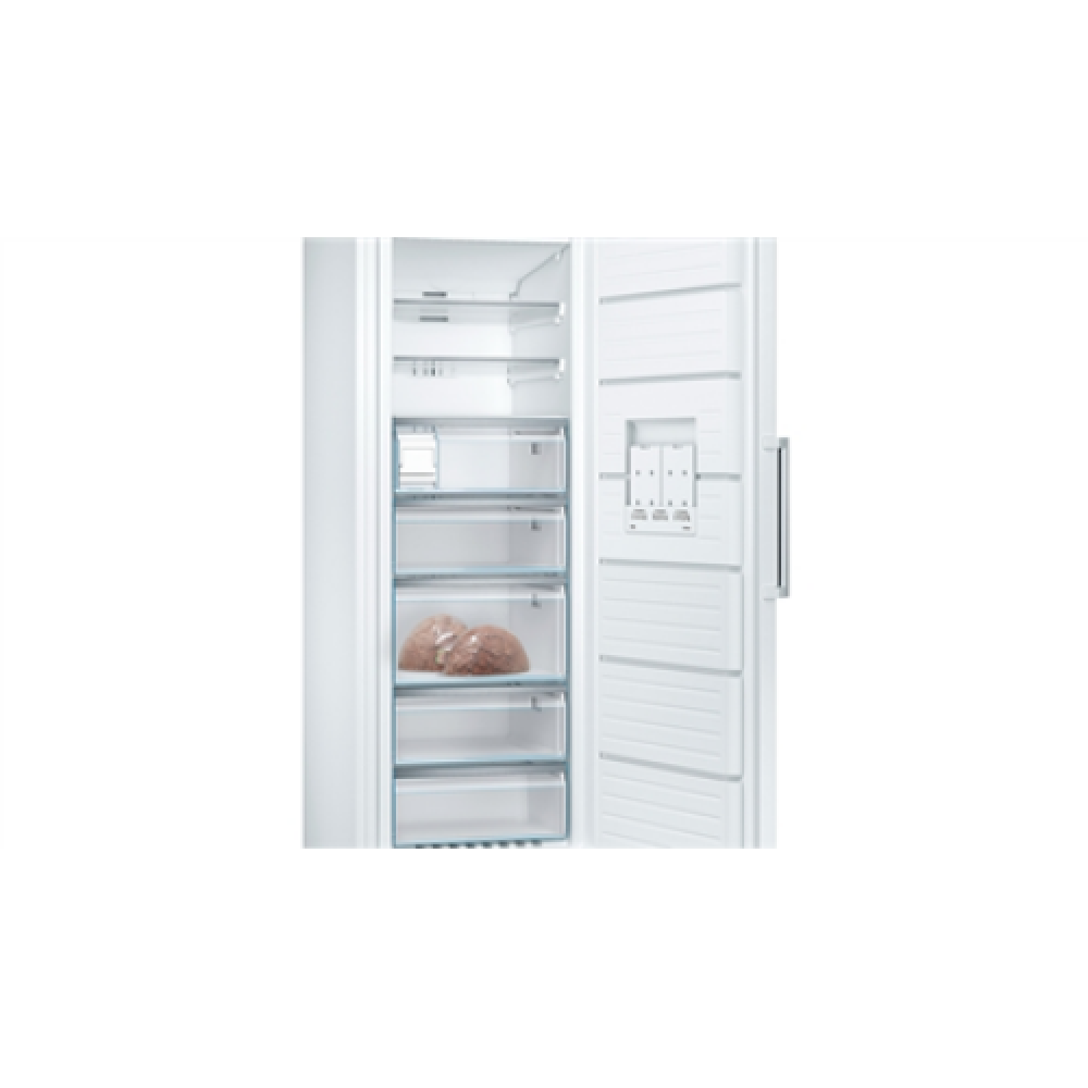 Bosch , GSN58AWDP Serie 6 , Freezer , Energy efficiency class D , Free standing , Upright , Height 191 cm , No Frost system , Total net capacity 366 L , Fridge net capacity L , White