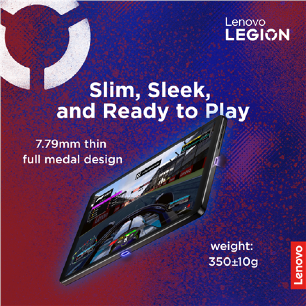 Lenovo Legion Tab (without power adapter) , 8.8 , Eclipse Black , 2560 x 1600 pixels , Qualcomm , Snapdragon 8 Gen 3 , 12 GB , Soldered LPDDR5x , 256 GB , Wi-Fi , Front camera , 8 MP , Rear camera , 13 MP , Bluetooth , 5.4 , Android , 14 , Warranty 24 mon