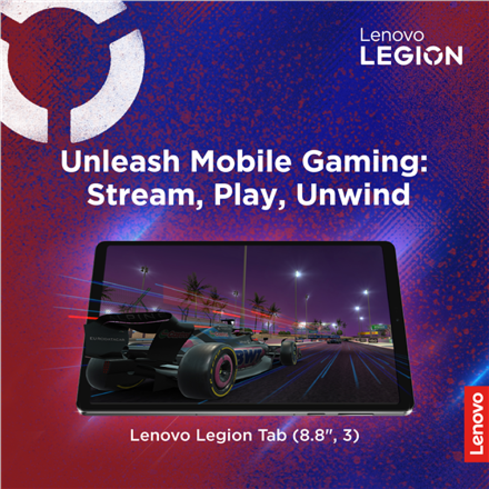 Lenovo Legion Tab (without power adapter) , 8.8 , Eclipse Black , 2560 x 1600 pixels , Qualcomm , Snapdragon 8 Gen 3 , 12 GB , Soldered LPDDR5x , 256 GB , Wi-Fi , Front camera , 8 MP , Rear camera , 13 MP , Bluetooth , 5.4 , Android , 14 , Warranty 24 mon