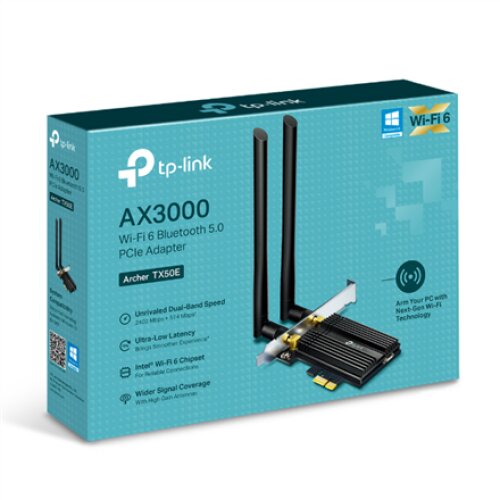 TP-LINK , Archer Wi-Fi 6 Bluetooth 5.0 PCIe Adapter , TX50E