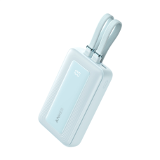 Anker Power Bank with Built-In USB-C and + Lighting Cable , A1680031 , 10000 mAh , 30W Output , Blue