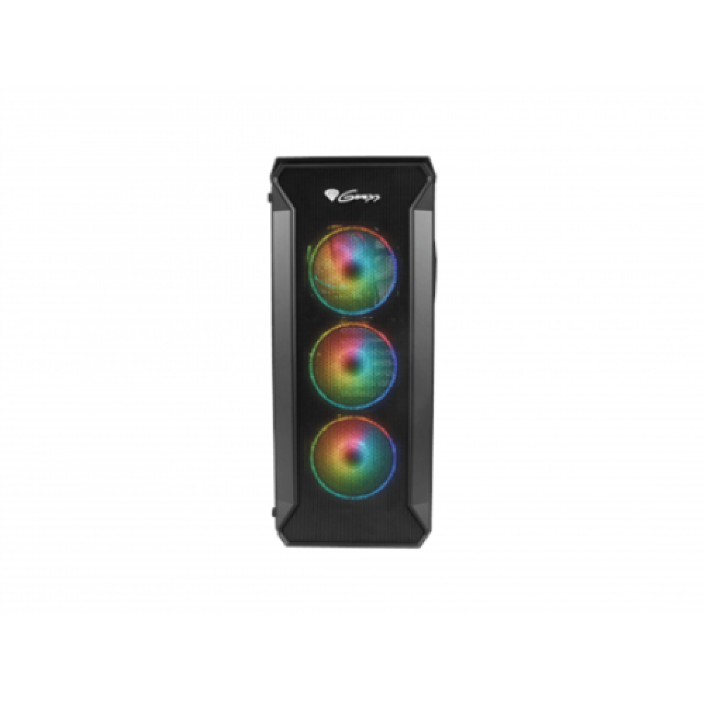 GENESIS IRID 505 ARGB Pc case, Midi tower, 2xUSB 3.0, 2xUSB 2.0, 2x Jack, Black , Genesis