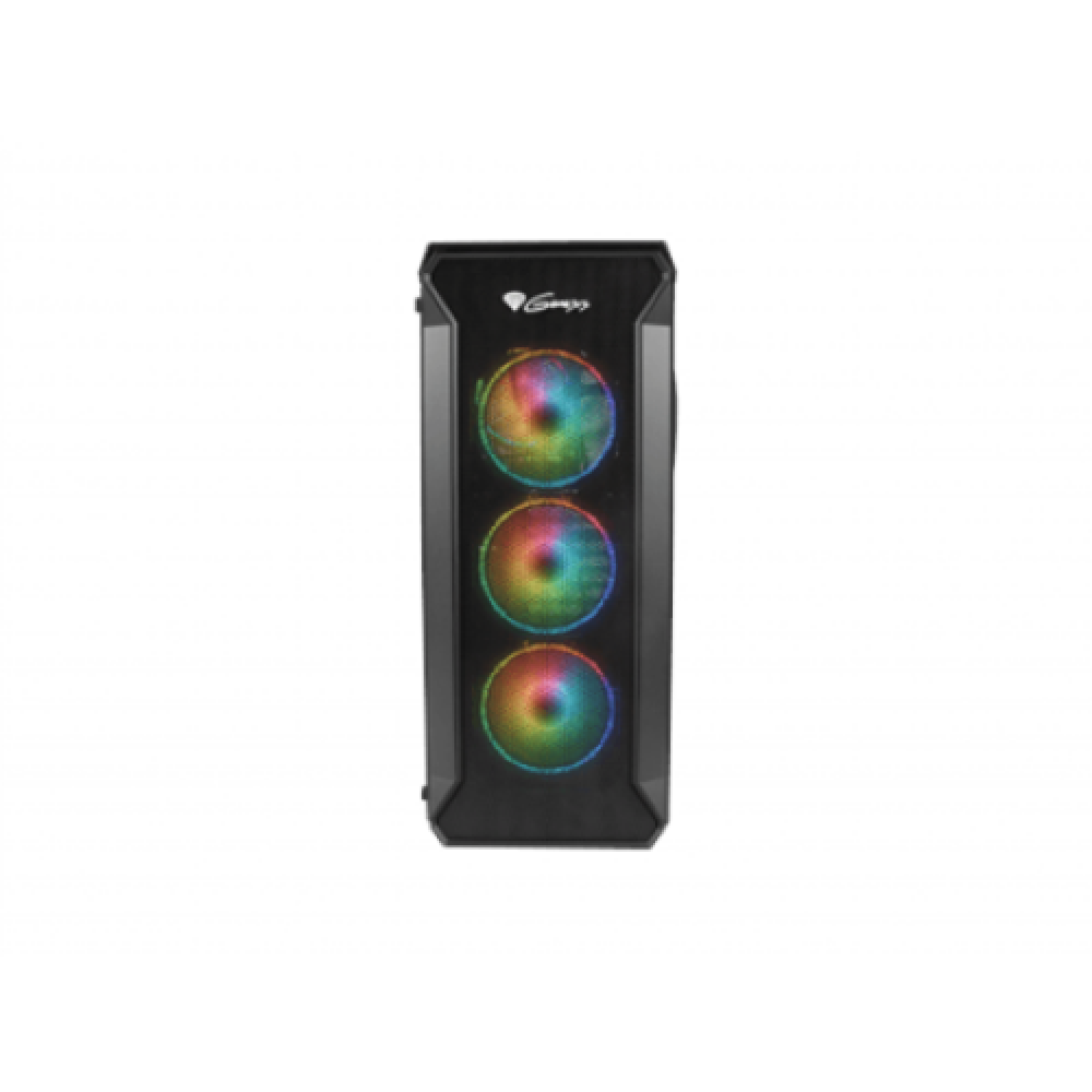 GENESIS IRID 505 ARGB Pc case, Midi tower, 2xUSB 3.0, 2xUSB 2.0, 2x Jack, Black , Genesis