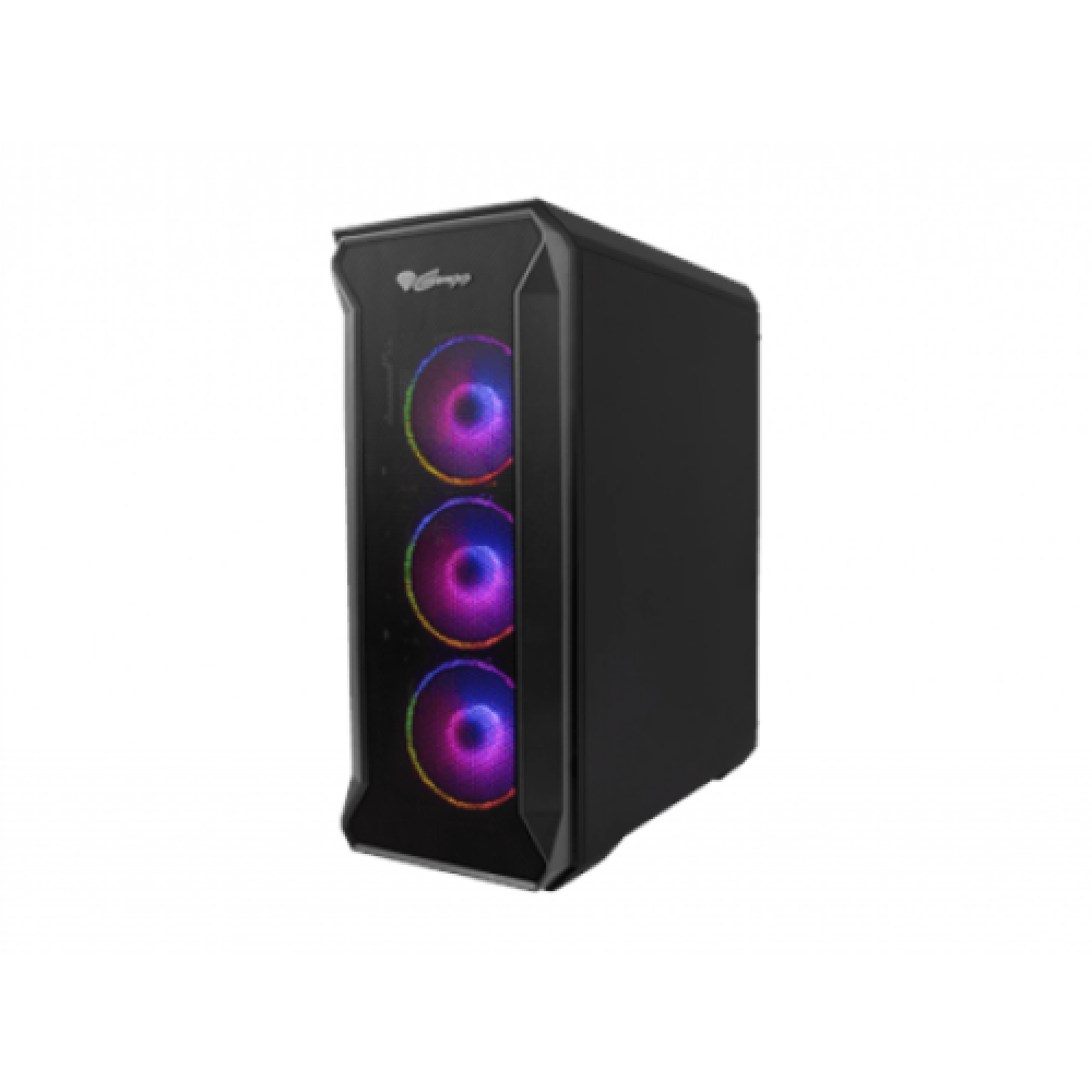 GENESIS IRID 505 ARGB Pc case, Midi tower, 2xUSB 3.0, 2xUSB 2.0, 2x Jack, Black , Genesis