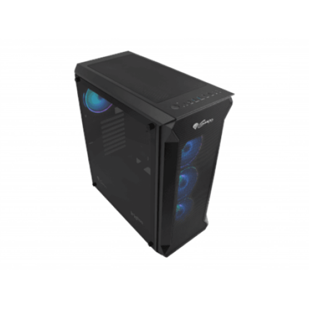 GENESIS IRID 505 ARGB Pc case, Midi tower, 2xUSB 3.0, 2xUSB 2.0, 2x Jack, Black , Genesis
