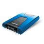 ADATA HD650 2000 GB 2.5 USB 3.1 (backward compatible with USB 2.0) Blue 1.Compatibility with specific host devices may vary and could be affected by system environment. 2.Connecting via USB 2.0 requires plugging in to two USB ports for sufficient power de