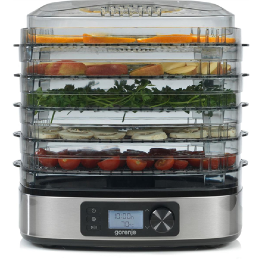 Gorenje , Food Dryer , FDK500DE , Power 380 W , Number of trays 5 , Temperature control , Integrated timer , Stainless steel