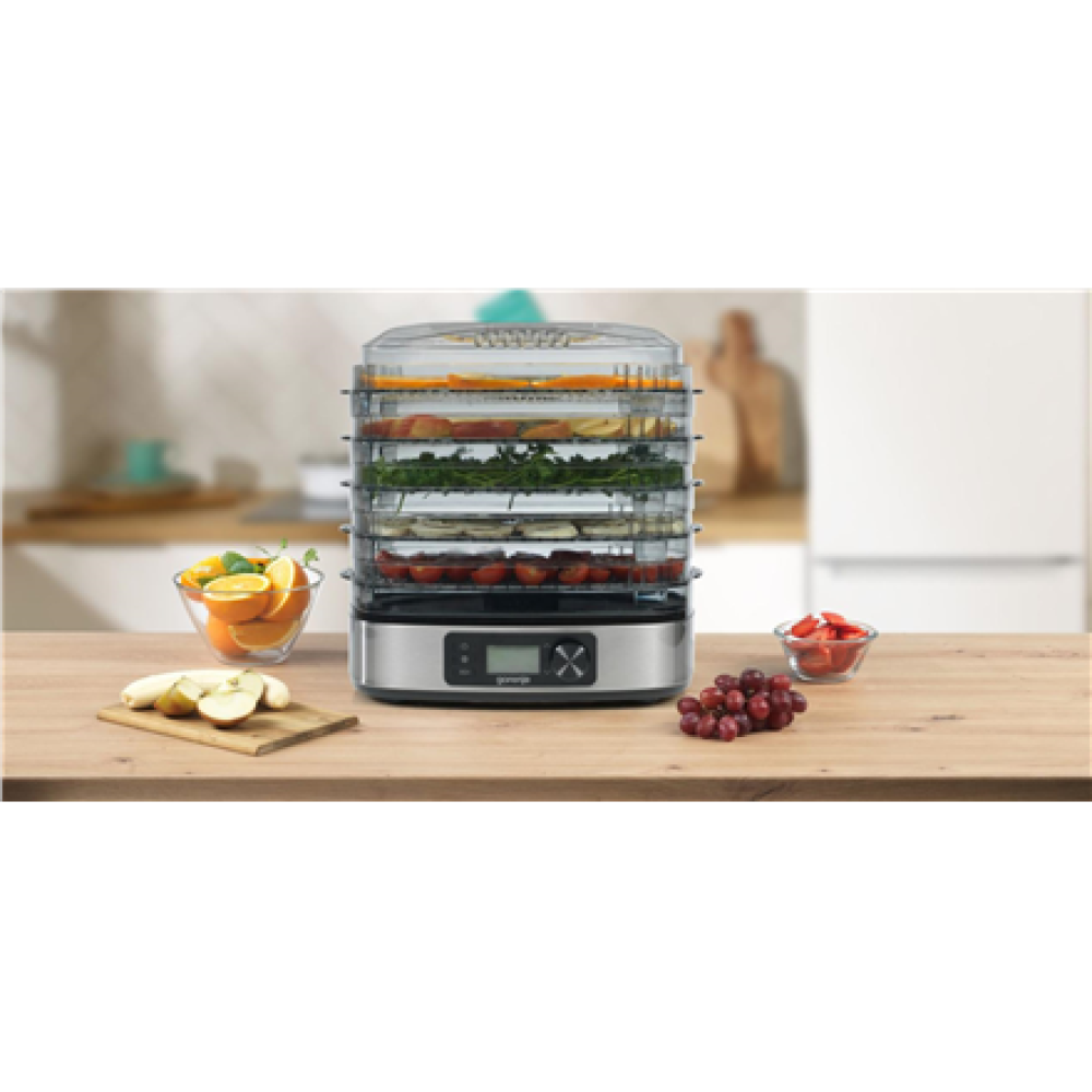 Gorenje , Food Dryer , FDK500DE , Power 380 W , Number of trays 5 , Temperature control , Integrated timer , Stainless steel