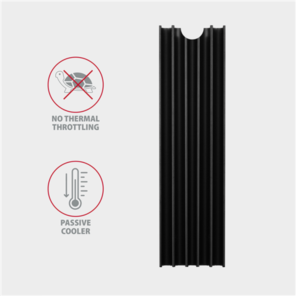 AXAGON Passive aluminum heatsink for all M.2 SSDs, size 2280, high 10 mm , CLR-M2L10