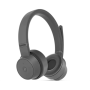 Lenovo Go Wireless ANC Headset with Charging Stand Built-in microphone, Over-Ear, Noise canceling, Bluetooth, USB Type-C, Storm Grey