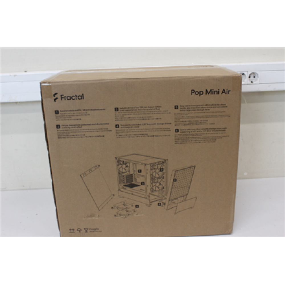 SALE OUT. Fractal Design Pop Mini Air RGB Black TG Clear Tint , Fractal Design Pop Mini Air RGB , Side window , Black TG Clear Tint , mATX, Mini ITX , DAMAGED PACKAGING, BENT CORPUS ON BACK SIDE AT BOTTOM , Power supply included No , ATX