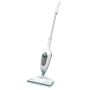 BLACK & DECKER , Steam mop , FSMH13E10-QS , Power 1300 W , Water tank capacity 0.38 L , White/Blue