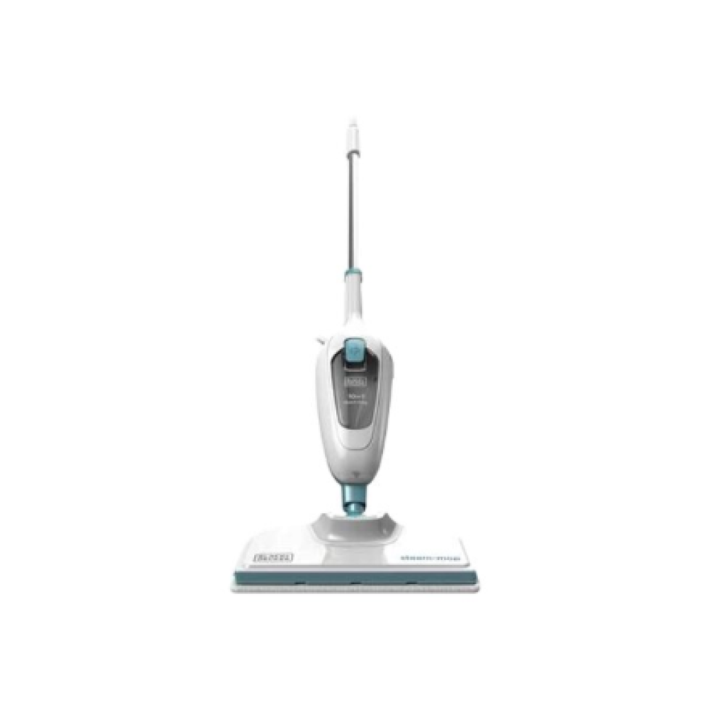 BLACK & DECKER , Steam mop , FSMH13E10-QS , Power 1300 W , Water tank capacity 0.38 L , White/Blue