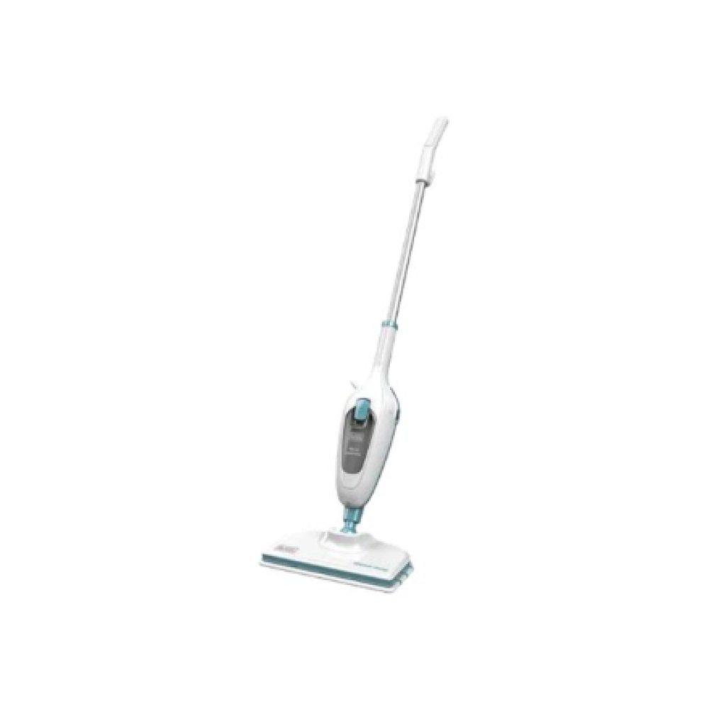BLACK & DECKER , Steam mop , FSMH13E10-QS , Power 1300 W , Water tank capacity 0.38 L , White/Blue