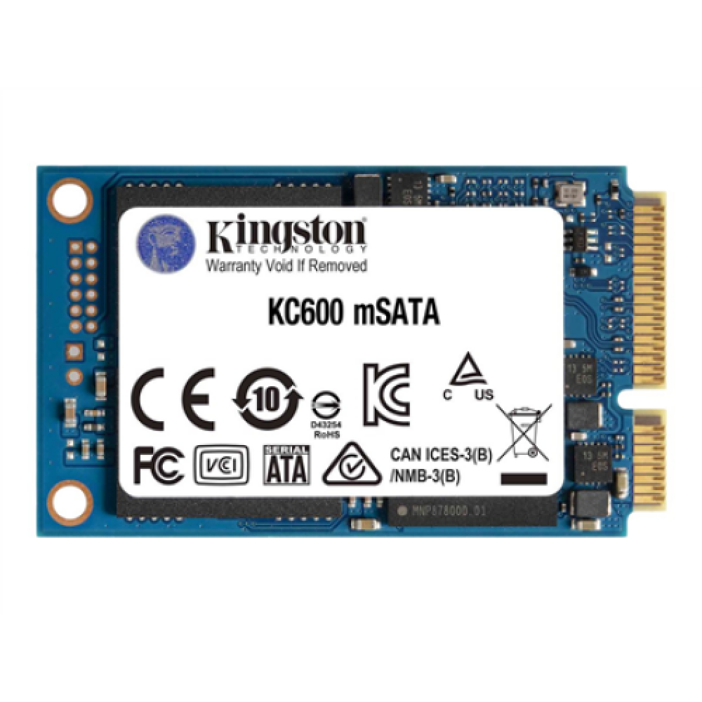 Kingston , KC600 , 1000 GB , Solid-state drive interface mSATA , Read speed 550 MB/s , Write speed 520 MB/s