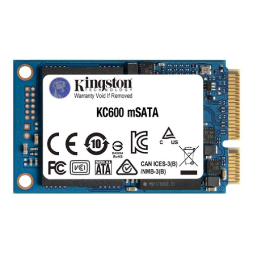 Kingston , KC600 , 1000 GB , Solid-state drive interface mSATA , Read speed 550 MB/s , Write speed 520 MB/s