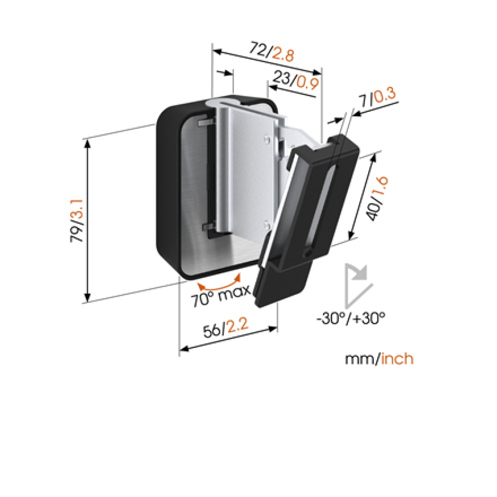 Vogels , Loundspeaker Mount , Turn, Tilt , Maximum weight (capacity) 5 kg , Black