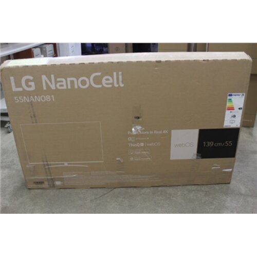 SALE OUT. LG 55NANO813QA 55 (139 cm) 4K Smart NanoCell TV LG 55NANO813QA 55 (139 cm), Smart TV, WebOS, 4K HDR NanoCell, 3840 × 2160, Wi-Fi, DVB-T/T2/C/S/S2, DAMAGED PACKAGING,DAMADET ITEM,IDENTATION ON THE BACK