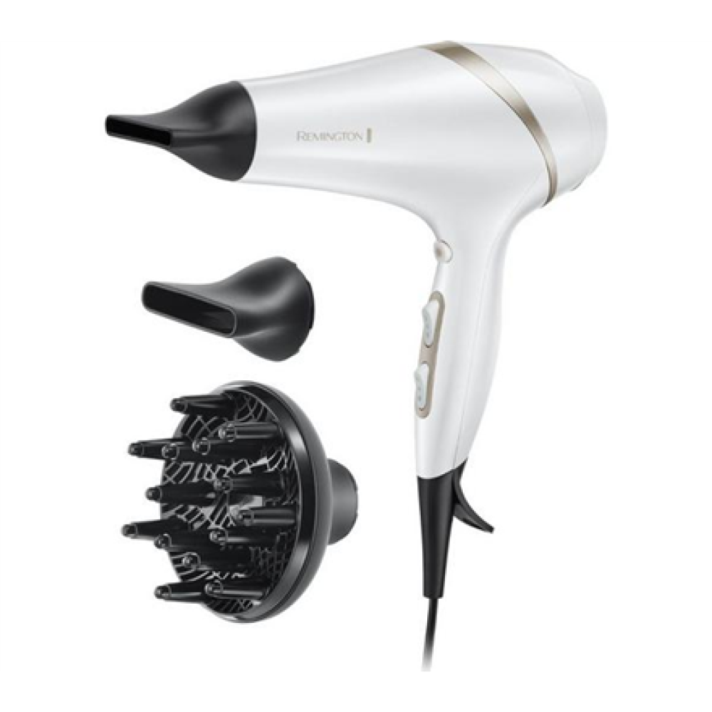 Remington , Hair dryer , AC8901 HYDRAlux , 2300 W , Number of temperature settings 3 , Ionic function , Diffuser nozzle , White