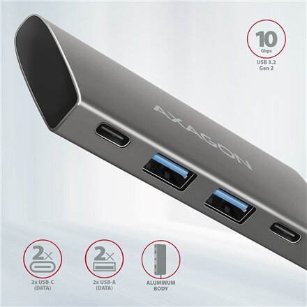 AXAGON SuperSpeed USB-C 10 Gbps SPEEDSTER 4 Hub , HMC-4G2