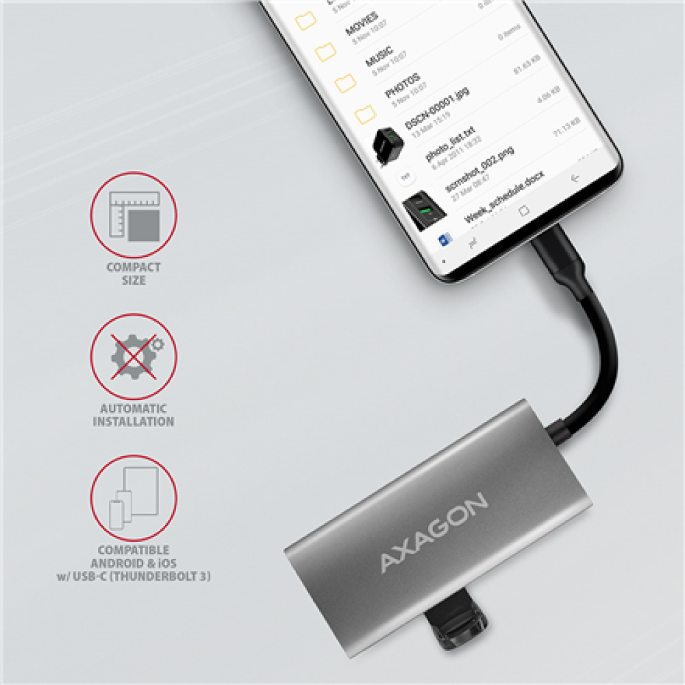 AXAGON SuperSpeed USB-C 10 Gbps SPEEDSTER 4 Hub , HMC-4G2