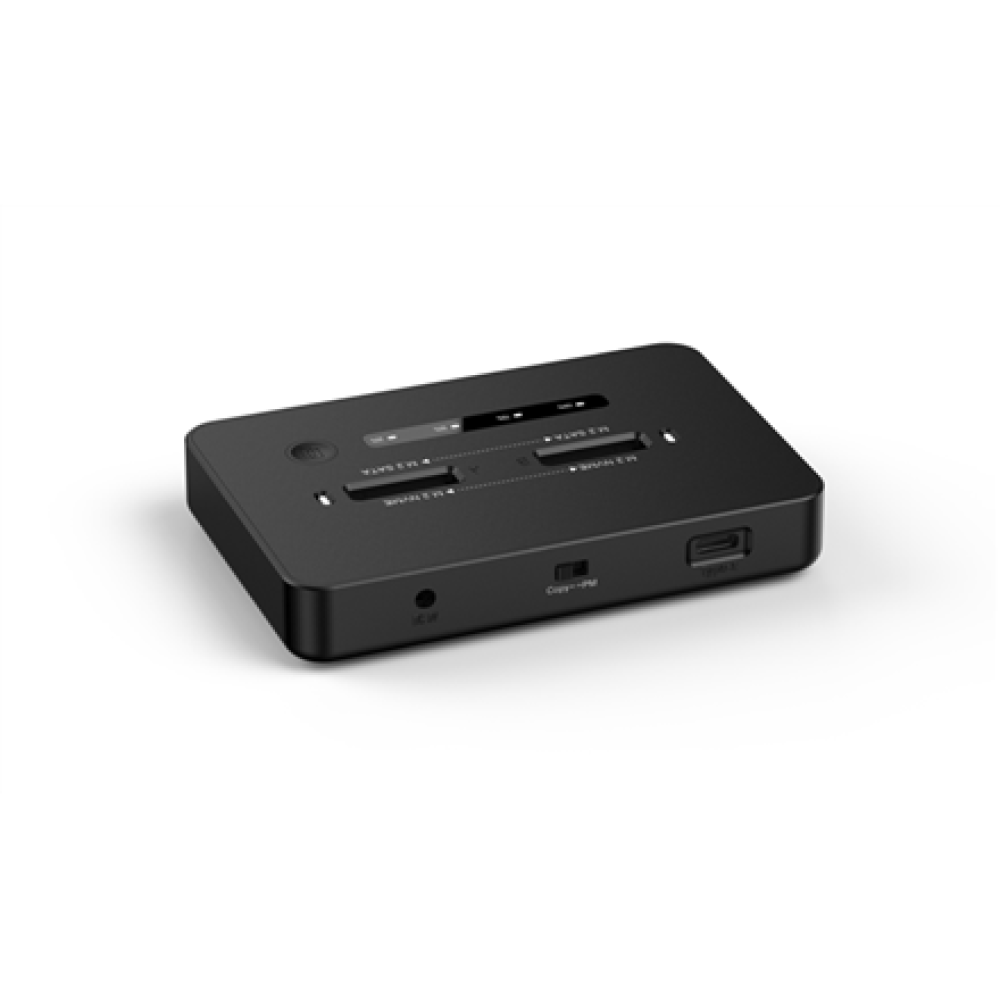 Gembird Desktop dual drive USB Type-C M.2 NVME (and SATA) SSD docking station, Black , DD2-U3M2