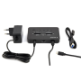 Gembird Desktop dual drive USB Type-C M.2 NVME (and SATA) SSD docking station, Black , DD2-U3M2