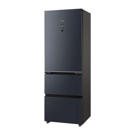 Midea Refrigerator , MDRB542BIE70 , Energy efficiency class Class E , Free standing , Height 191 cm , Combi , No Frost system , Fridge net capacity 257 L , Freezer net capacity 135 L , Display , 38 dB , Grey