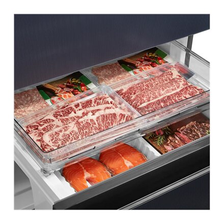 Midea Refrigerator , MDRB542BIE70 , Energy efficiency class Class E , Free standing , Height 191 cm , Combi , No Frost system , Fridge net capacity 257 L , Freezer net capacity 135 L , Display , 38 dB , Grey